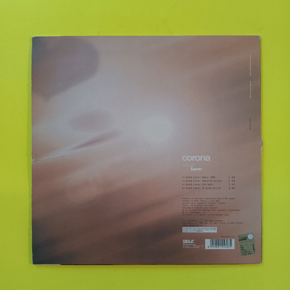Corona - Good Love ITALY 12" - 2000 - TR110347/12 - Used - EX - Vinyl