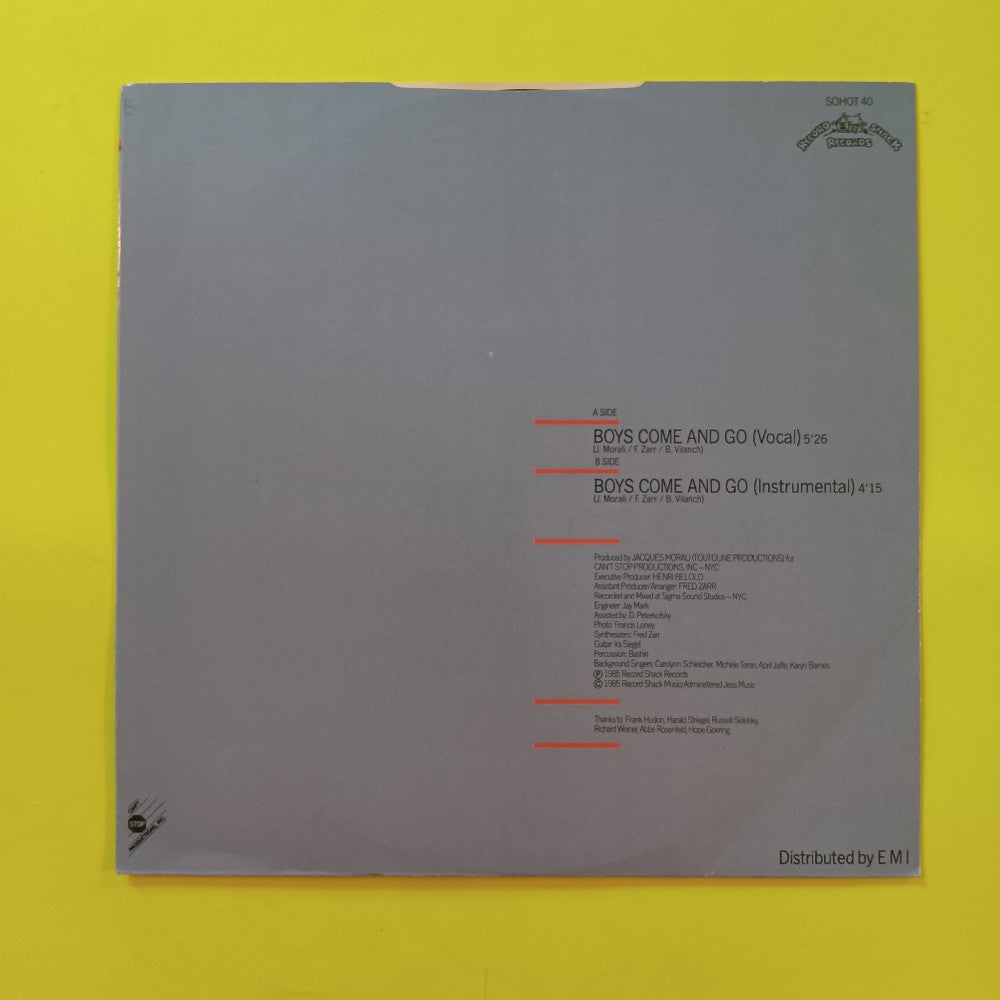 April Jaffe - Boys Come And Go EURO-DISCO 12" - 1985 - SOHOT 40 - Used - VG++ - Vinyl
