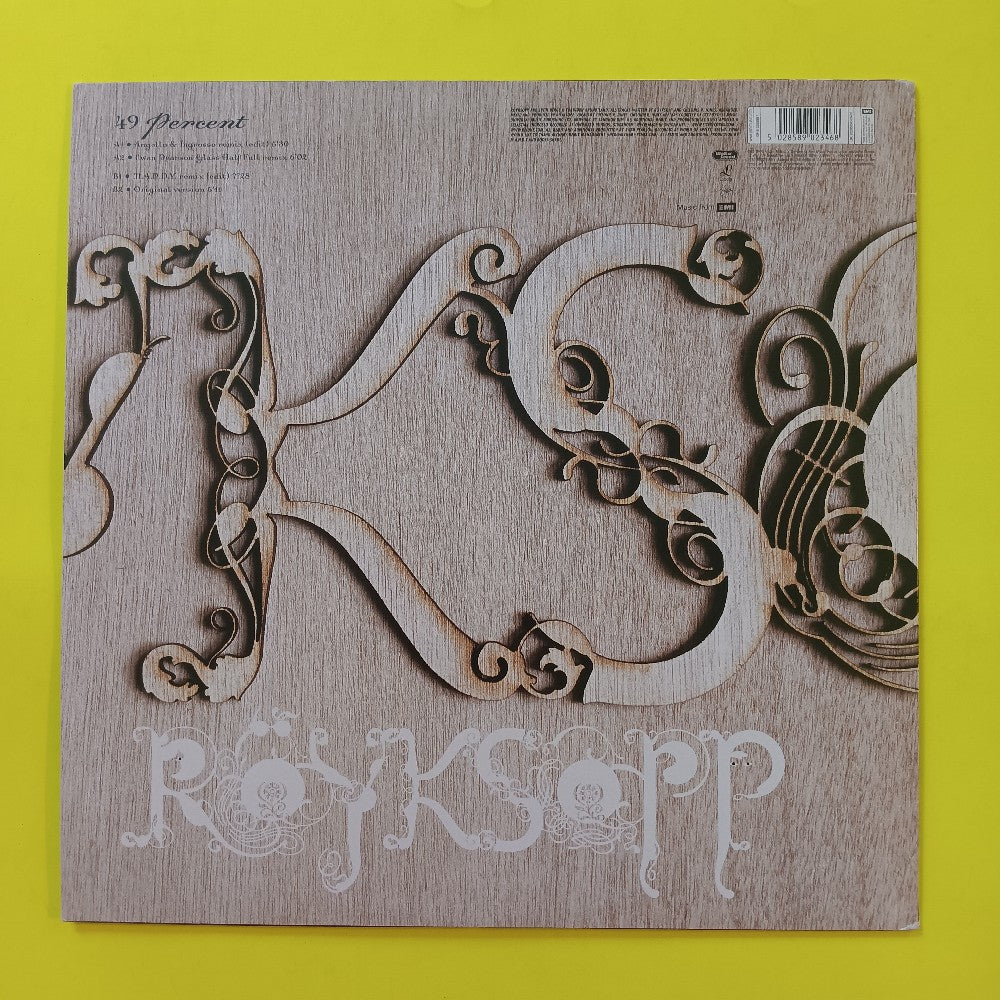 Röyksopp - 49 Percent 12" - 2005 - 0946 338999 1 - Used - VG++ - Vinyl