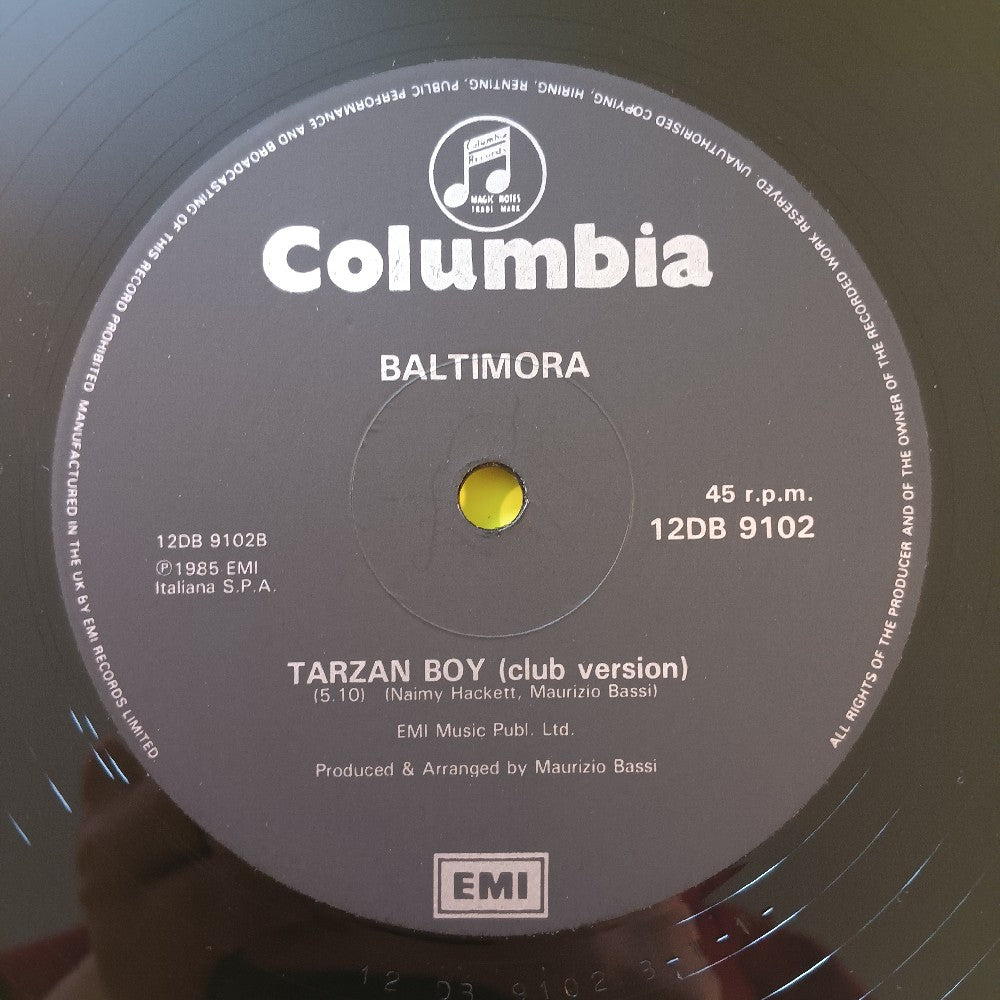 Baltimora  - Tarzan Boy ITALO-DISCO 12" UK - 1985 - 12 DB 9102 - Used - VG++ - Vinyl