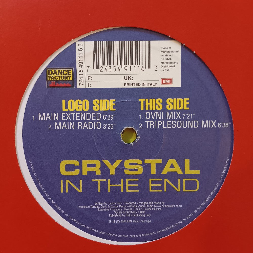 Crystal  - In The End 12" ITALY - 2004 - 724354911163 - Used - VG++ - Vinyl