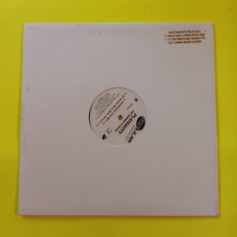 Playahitty  - The Summer Is Magic PROMO 12" - 1996 - CRAB 12111-1 - Used - VG++ - Vinyl