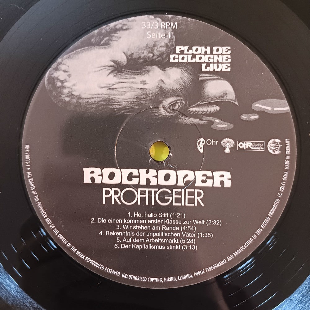 Floh De Cologne - Rockoper Profitgeier GERMANY - 2008 - OHR 70011-1 - Used - VG++ - Vinyl