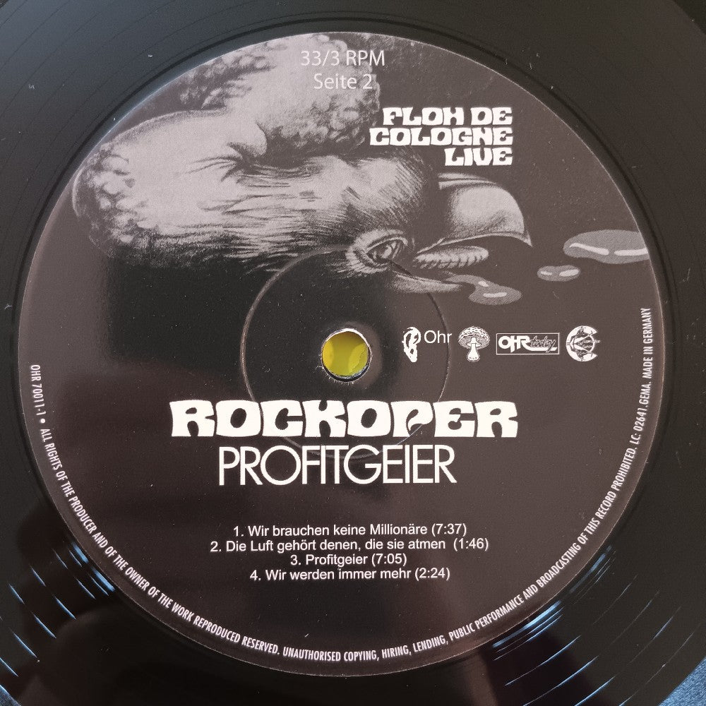 Floh De Cologne - Rockoper Profitgeier GERMANY - 2008 - OHR 70011-1 - Used - VG++ - Vinyl