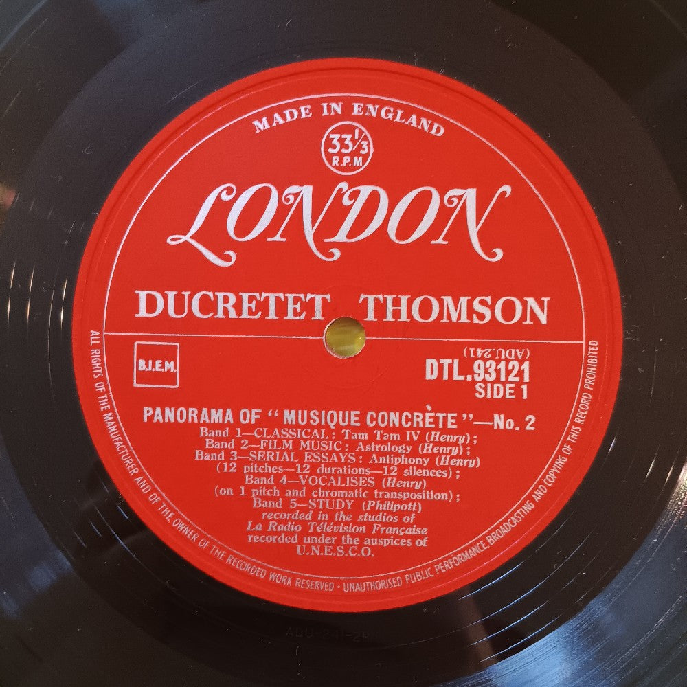 Henry Schaeffer & Philippot - Panorama Of Musique Concrete No. 2 UK - 1957 - DTL 93121 - Used - VG++ - Vinyl