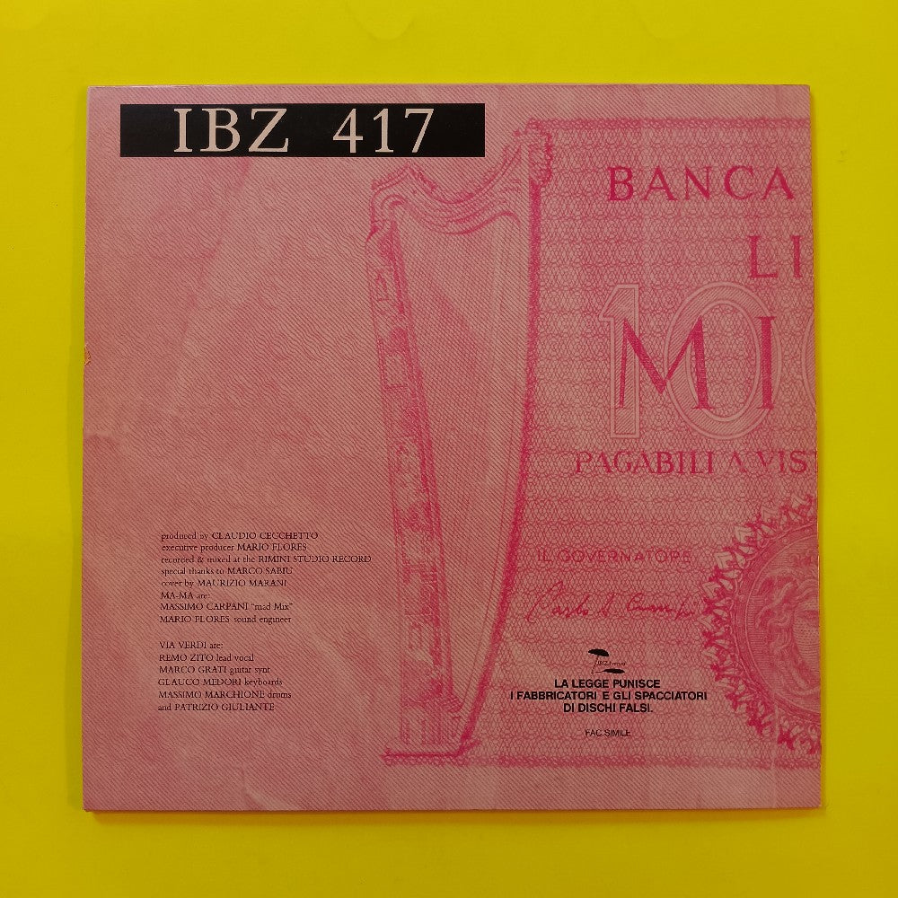 Via Verdi - Diamond Remix 12" ITALO-DISCO - 1985 - IBZ 417 - Used - VG+ - Vinyl