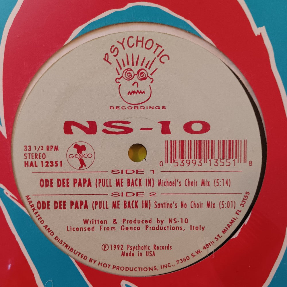 NS-10 - Ode Dee Papa 12" - 1992 - HAL 12351 - New - Sealed - Vinyl