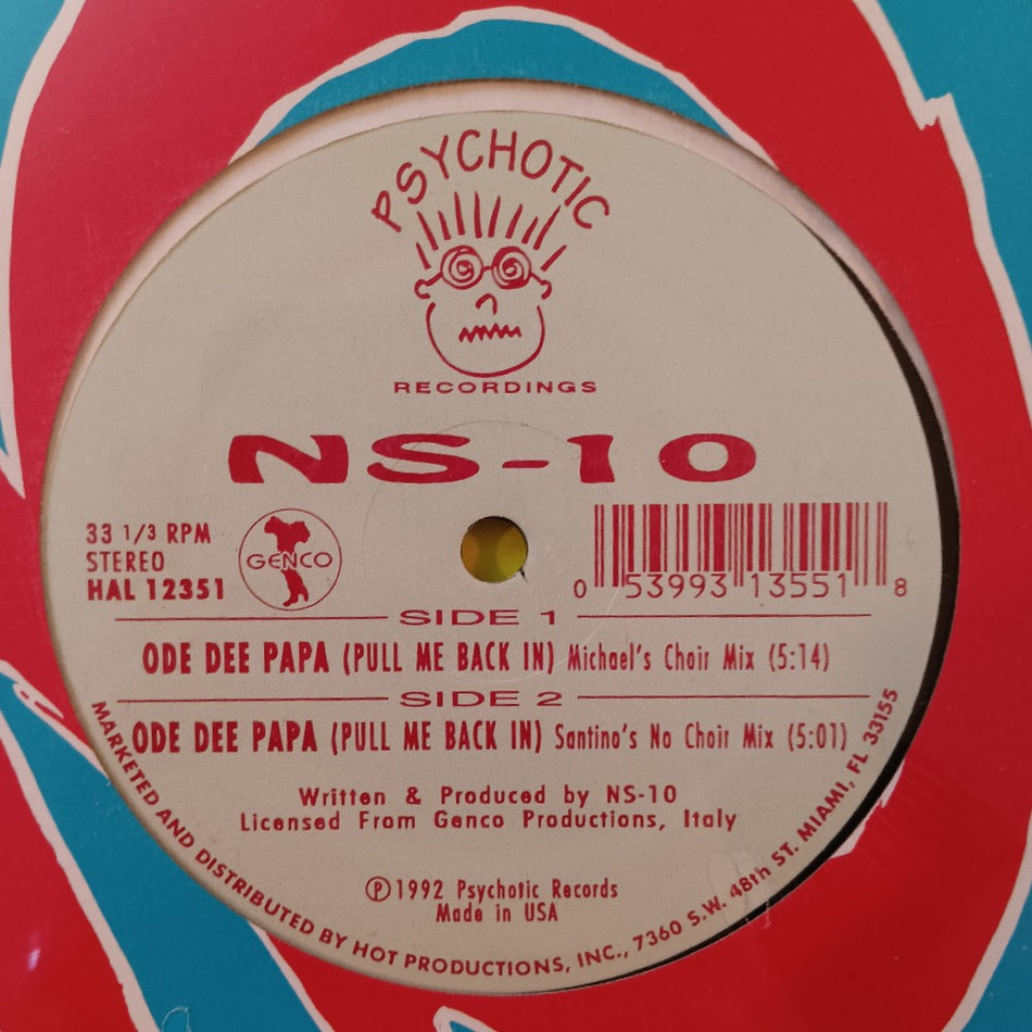 NS-10 - Ode Dee Papa 12" - 1992 - HAL 12351 - New - Sealed - Vinyl