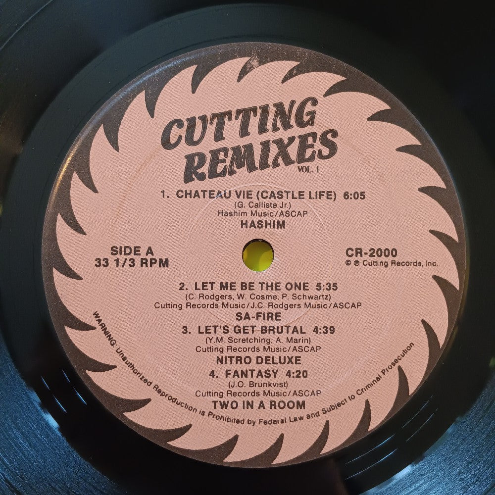 Various - Cutting Remixes (Vol. 1) - 1987 - CR-2000 - Used - VG++ - Vinyl