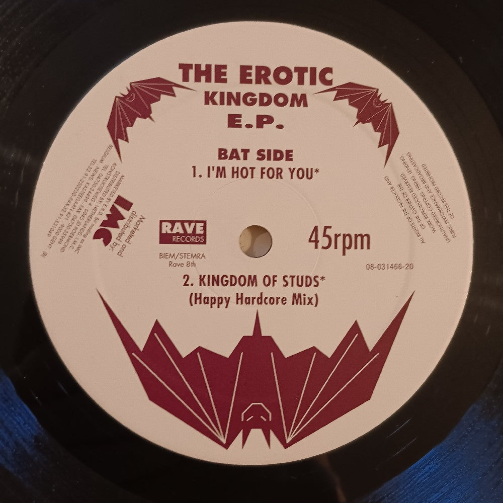Various - The Erotic Kingdom EP NETHERLANDS - 1992 - RAVE 8TH - Used - VG+ - Vinyl