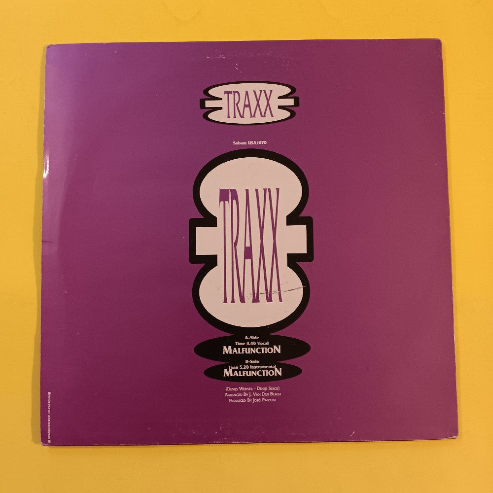 Traxx - Malfunction 12" BELGIUM - 1989 - USA 1070 - Used - EX - Vinyl