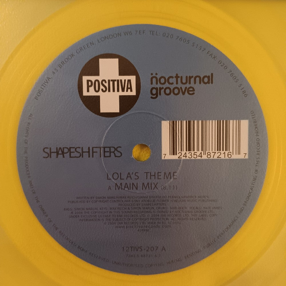 Shapeshifters - Lola's Theme 12" UK CLEAR - 2004 - 12TIVS-207 - Used - EX - Vinyl