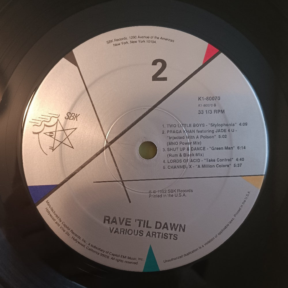 Various - Rave 'Til Dawn - 1992 - K1-80070 - Used - VG+ - Vinyl