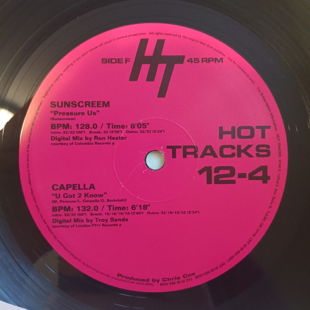 Various - Hot Tracks Series 12 Issue 4 3LP Promo - 1993 - SA 12-4 - Used - VG++ - Vinyl
