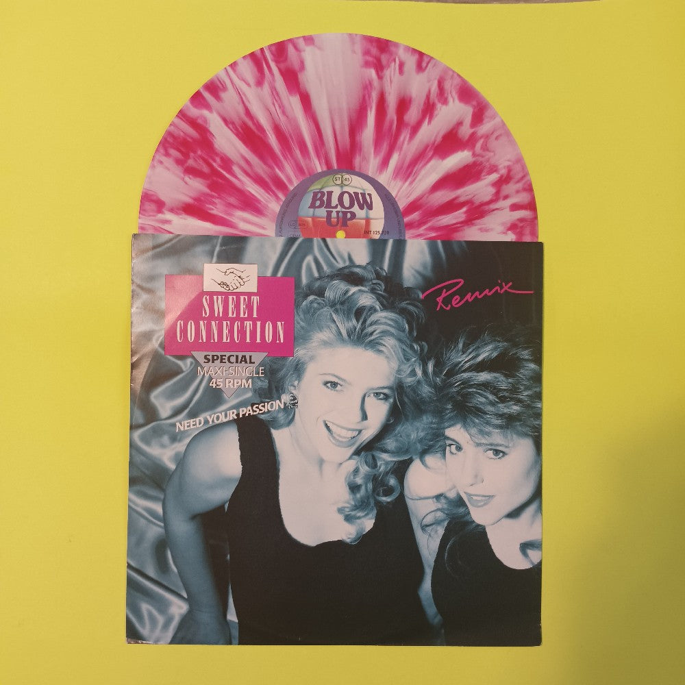 Sweet Connection - Need Your Passion Remix 12" GERMANY Pink Splatter - 1988 - INT 125.739 - Used - VG++ - Vinyl