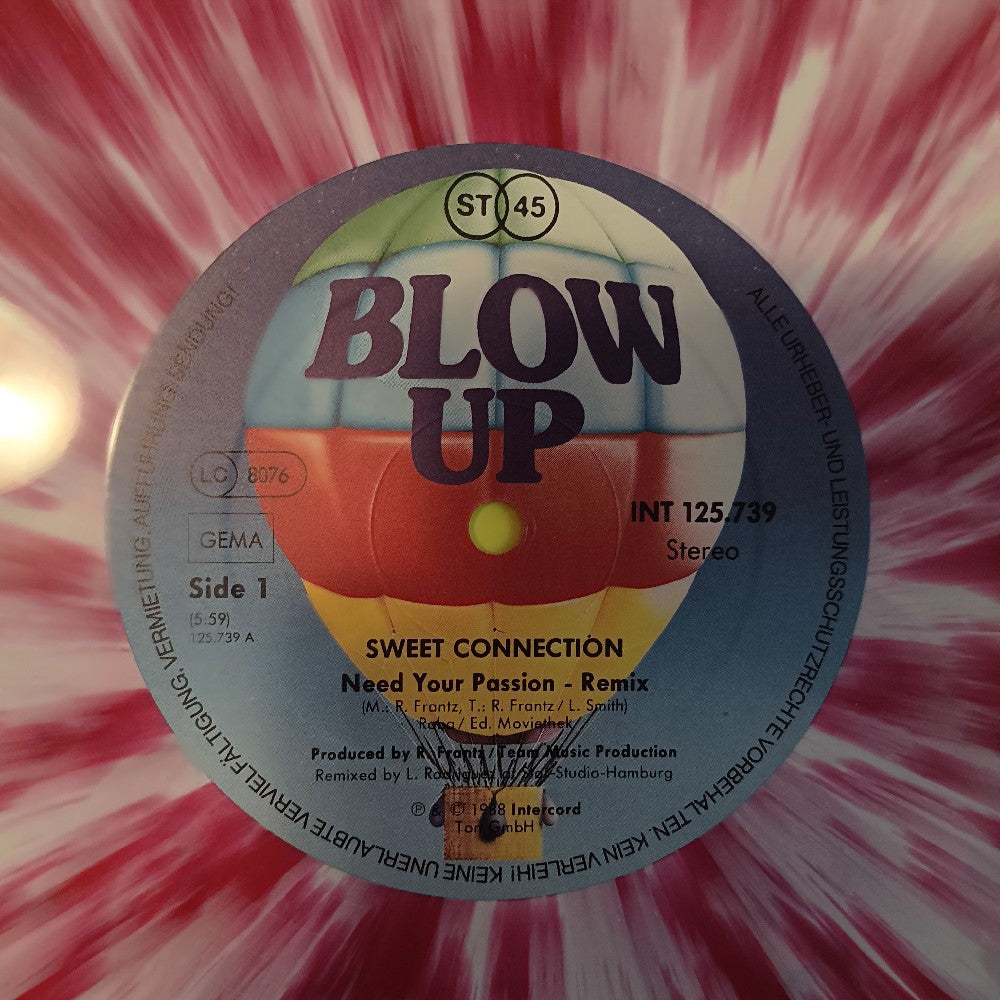 Sweet Connection - Need Your Passion Remix 12" GERMANY Pink Splatter - 1988 - INT 125.739 - Used - VG++ - Vinyl