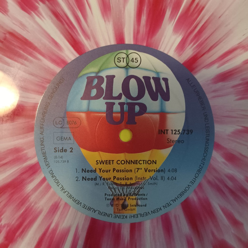 Sweet Connection - Need Your Passion Remix 12" GERMANY Pink Splatter - 1988 - INT 125.739 - Used - VG++ - Vinyl