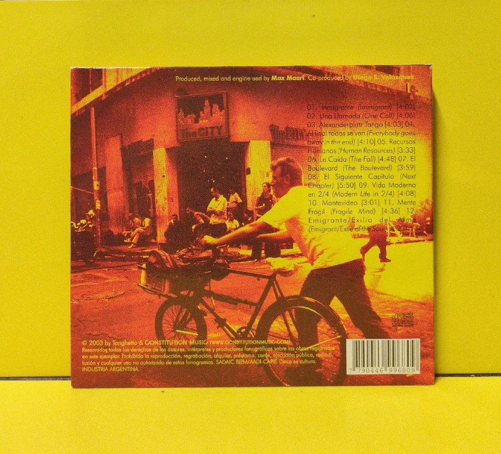 Tanghetto - Emigrante (Electrotango) - 2003 - CM004 - Used - EX - CDs - Digipak Case - Argentina Import