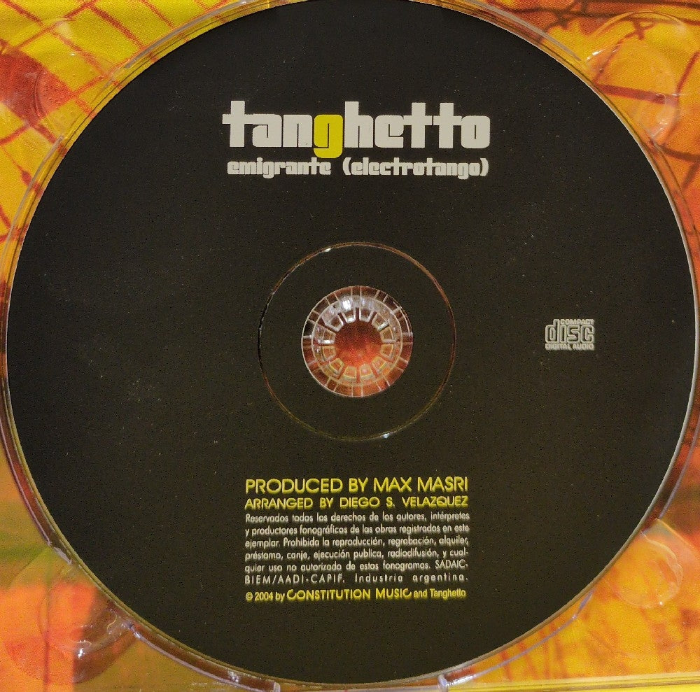 Tanghetto - Emigrante (Electrotango) - 2003 - CM004 - Used - EX - CDs - Digipak Case - Argentina Import