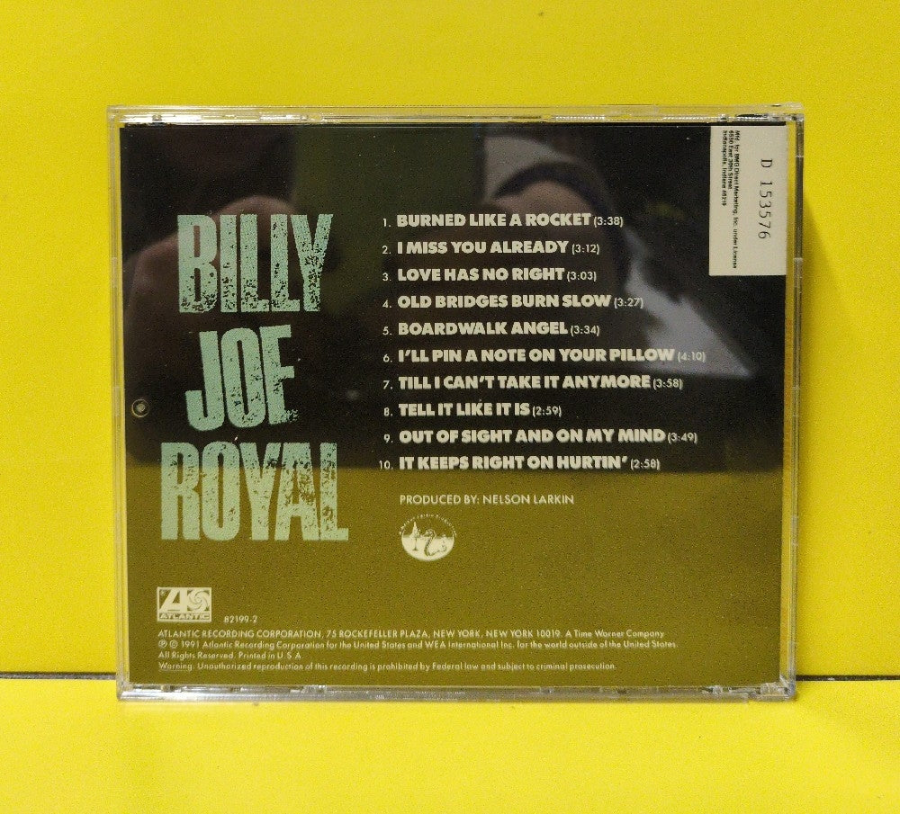 Billy Joe Royal - Greatest Hits - 7 82199-2 - Used - VG++ - CDs - BMG Club Edition