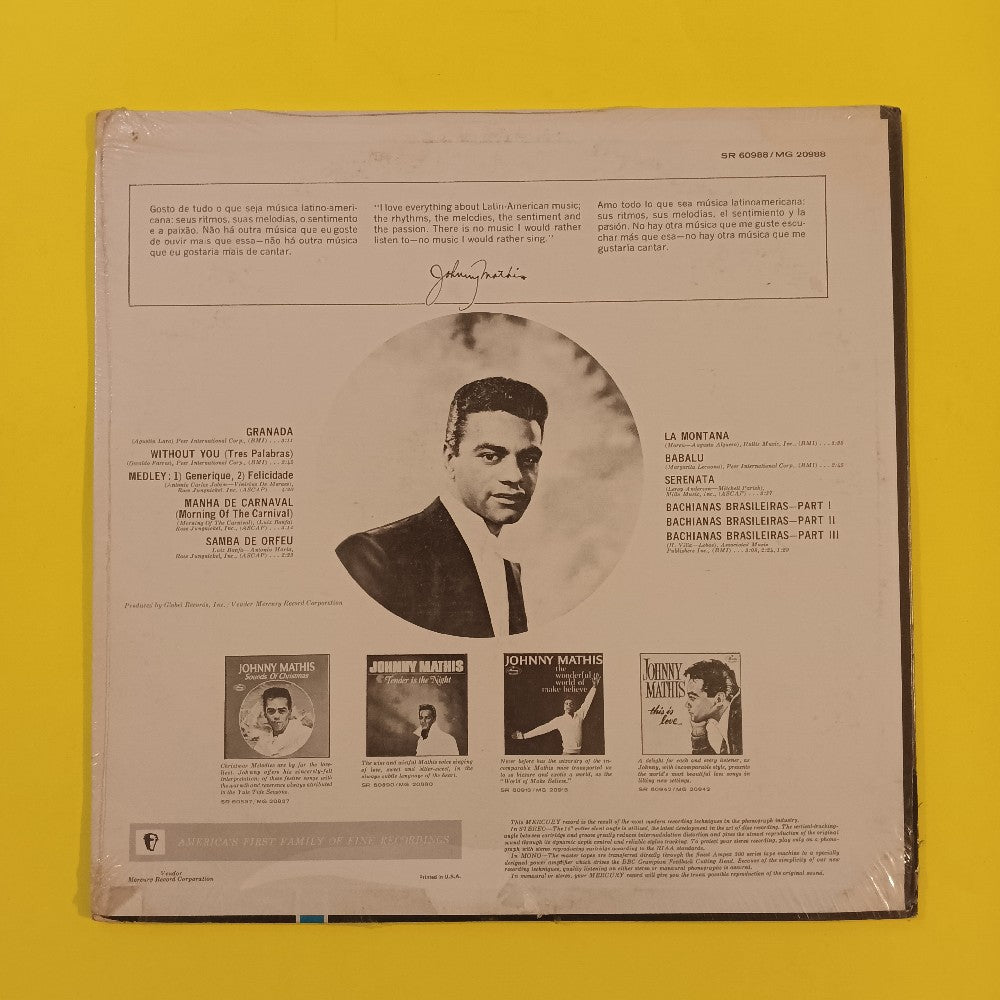 Johnny Mathis - Ole MONO - 1964 - MG 20988 - New - Sealed - Vinyl