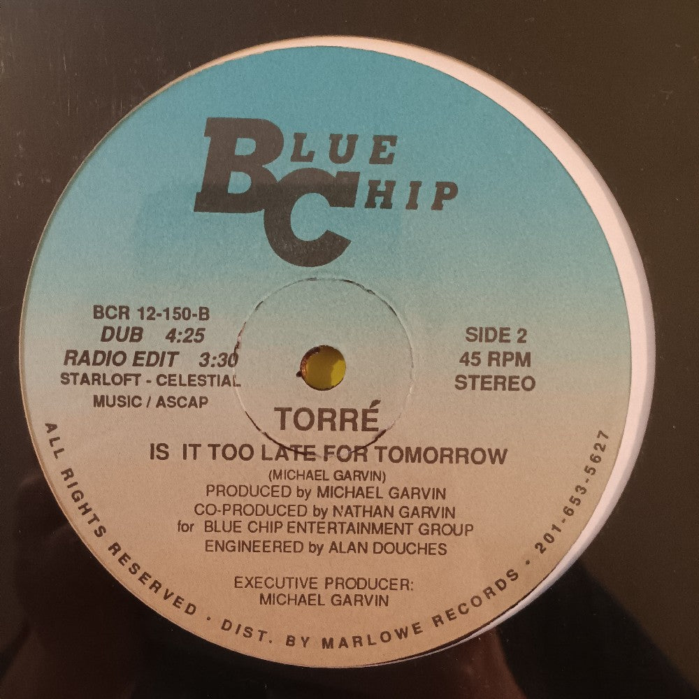Torre  - Is It Too Late For Tomorrow 12" - 1986 - BCR 12-150 - New - Sealed - Vinyl