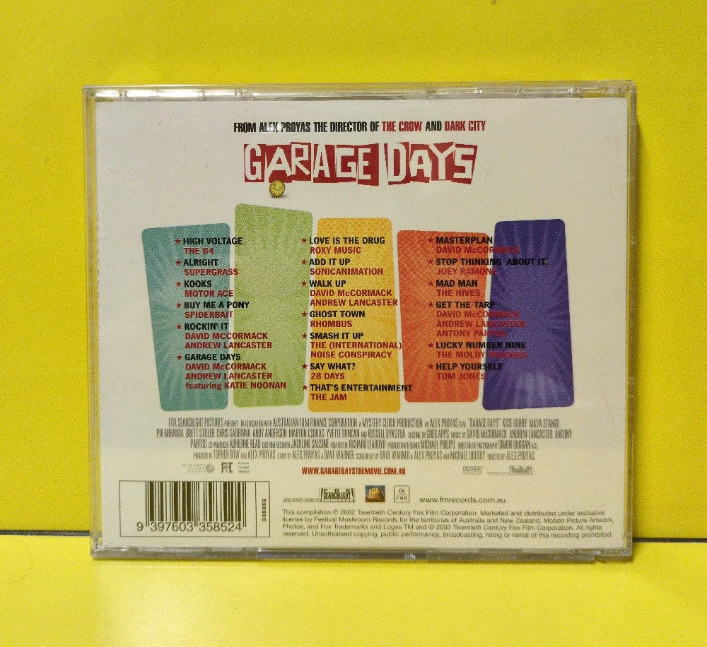 Various - Garage Days (Music From The Alex Proyas Film) - 2002 - 335852 - Used - VG++ - CDs - Australia/New Zealand Import