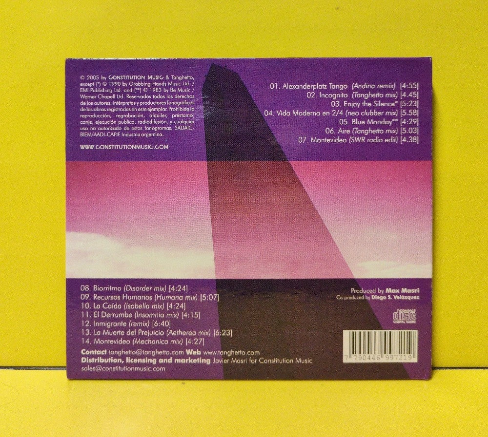Tanghetto - Buenos Aires Remixed - 2005 - CM007 - Used - VG++ - CDs - Argentina Import