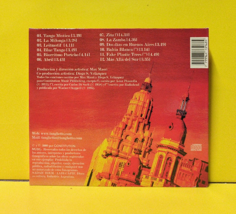 Tanghetto - Mas Alla Del Sur - 2009 - CM-011 - Used - VG++ - CDs - Argentina Import
