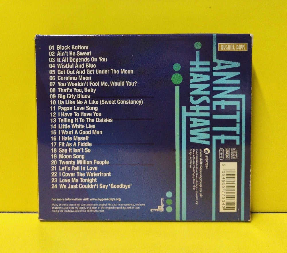 Annette Hanshaw - Ain't She Sweet - 2009 - BYD77034 - Used - VG++ - CDs - UK Import - Cardboard Sleeve