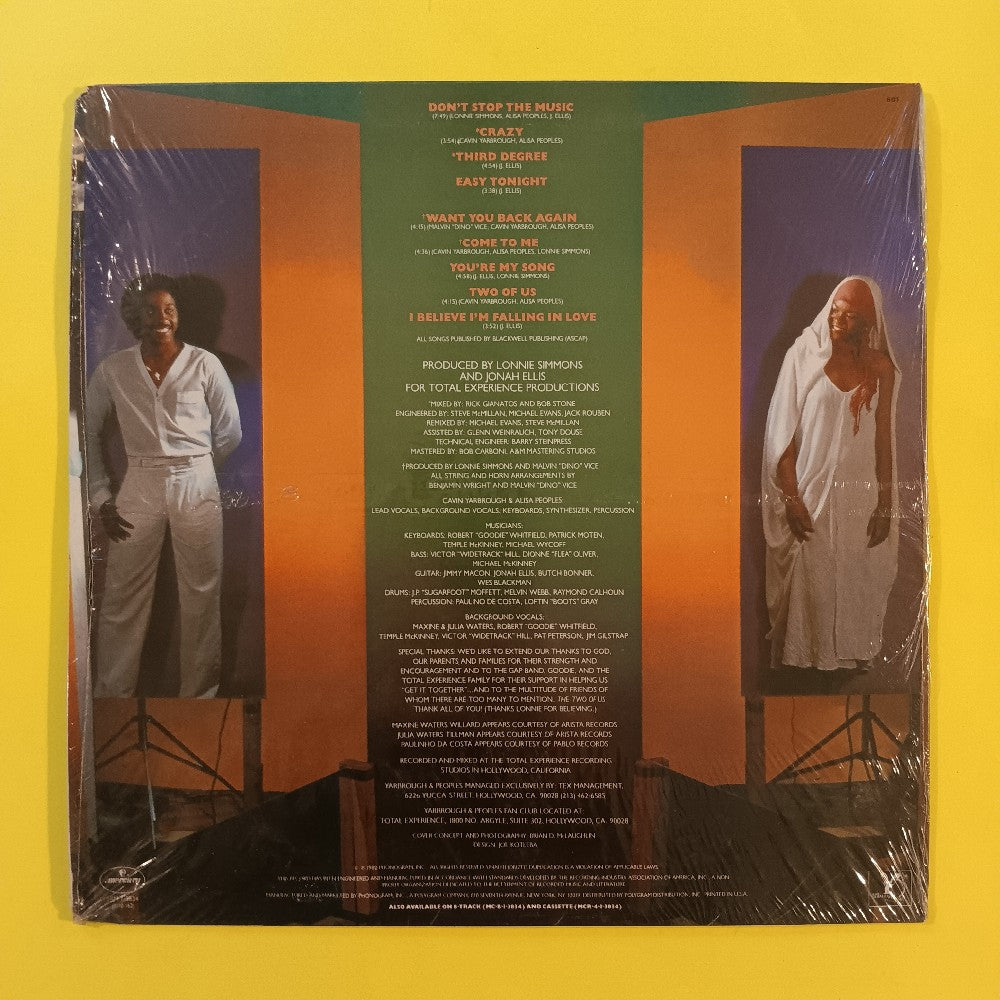 Yarbrough & Peoples  - The Two Of Us  - 1980 - SRM-1-3834 - New - Sealed - Vinyl