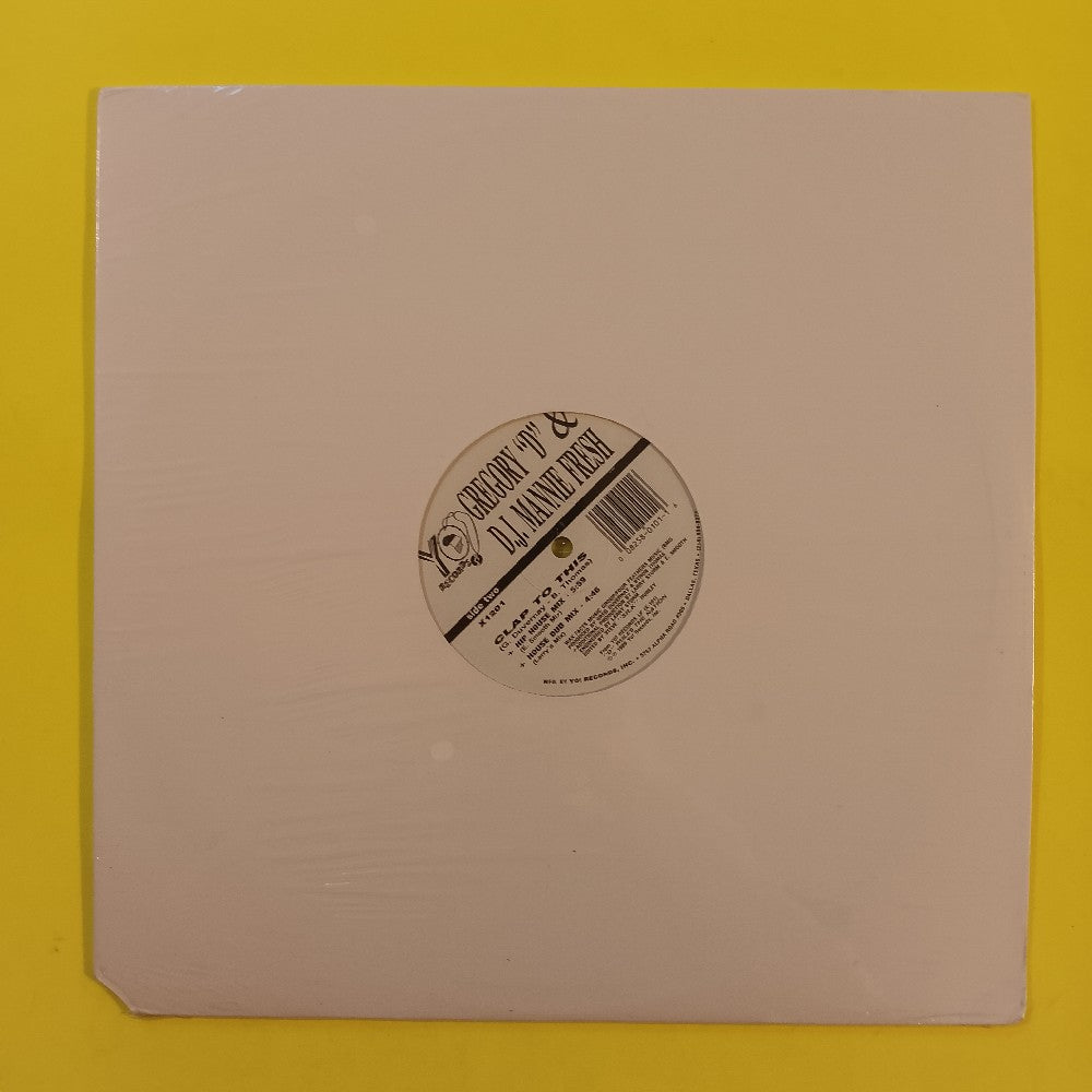 Gregory D & DJ Mannie Fresh - Clap To This 12" - 1989 - X1201 - New - Sealed - Vinyl