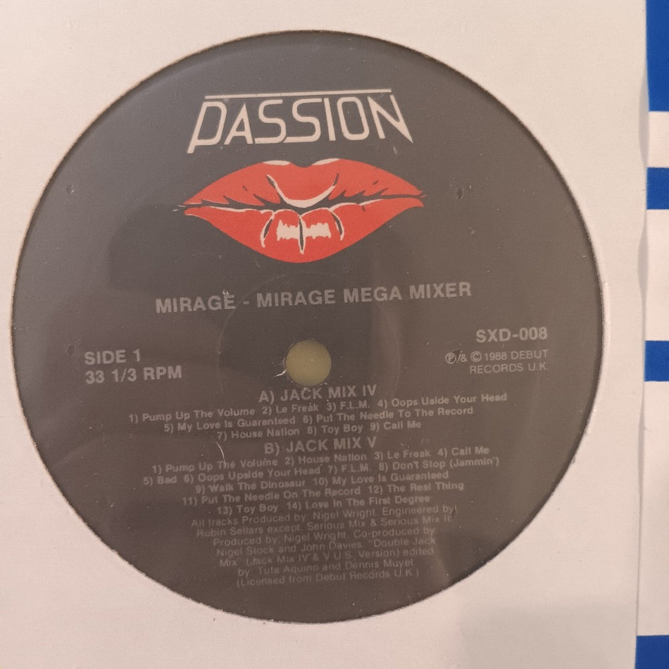 Mirage - Mirage Mega Mixer CANADA 12" - 1988 - SXD-008 - Used - VG++ - Vinyl