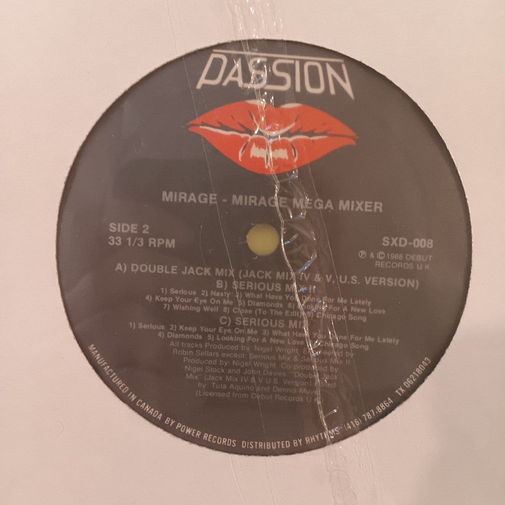 Mirage - Mirage Mega Mixer CANADA 12" - 1988 - SXD-008 - Used - VG++ - Vinyl