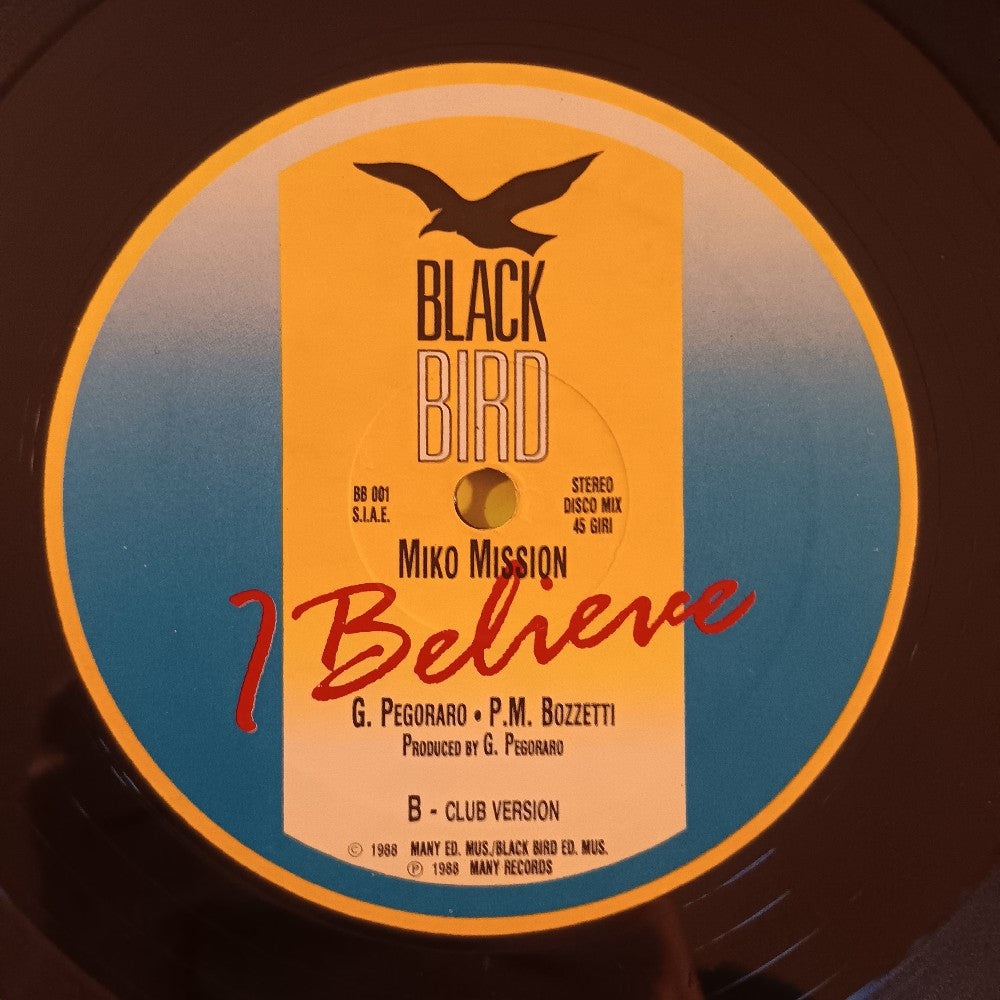 Miko Mission - I Believe ITALY 12" ITALO-DISCO - 1988 - BB001 - Used - VG++ - Vinyl