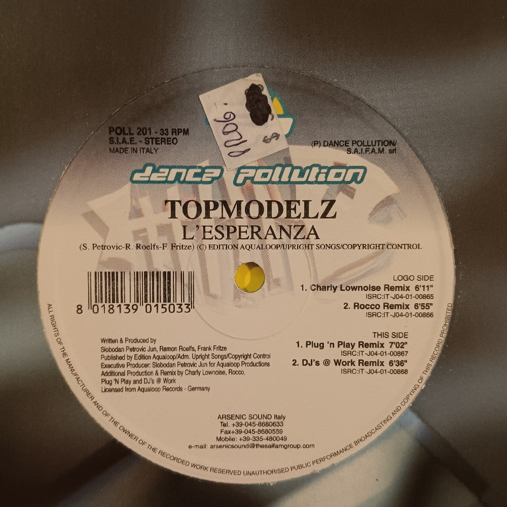 Topmodelz - L'Esperanza ITALY 12" - 2001 - POLL 201 - Used - VG++ - Vinyl