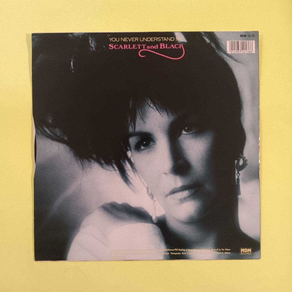 Scarlett & Black - You Never Understand Me UK 12" - 1986 - MDM 13-12 - Used - VG++ - Vinyl