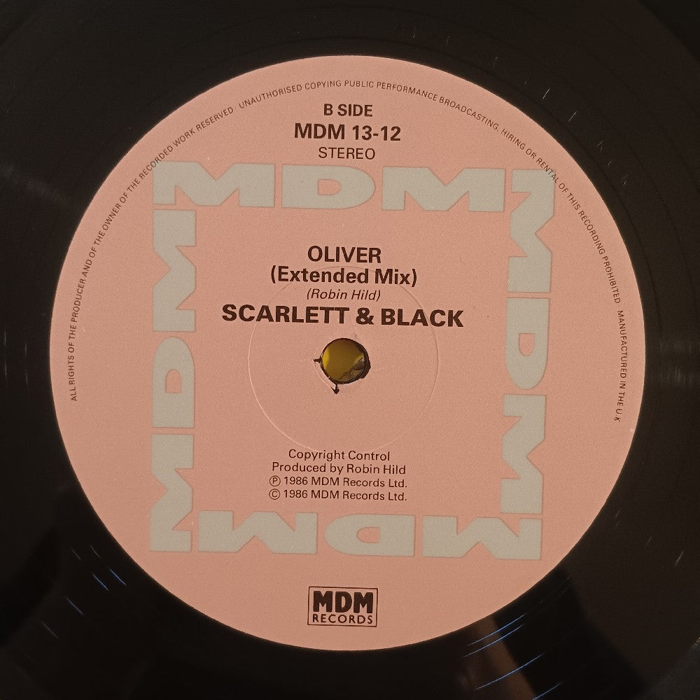 Scarlett & Black - You Never Understand Me UK 12" - 1986 - MDM 13-12 - Used - VG++ - Vinyl