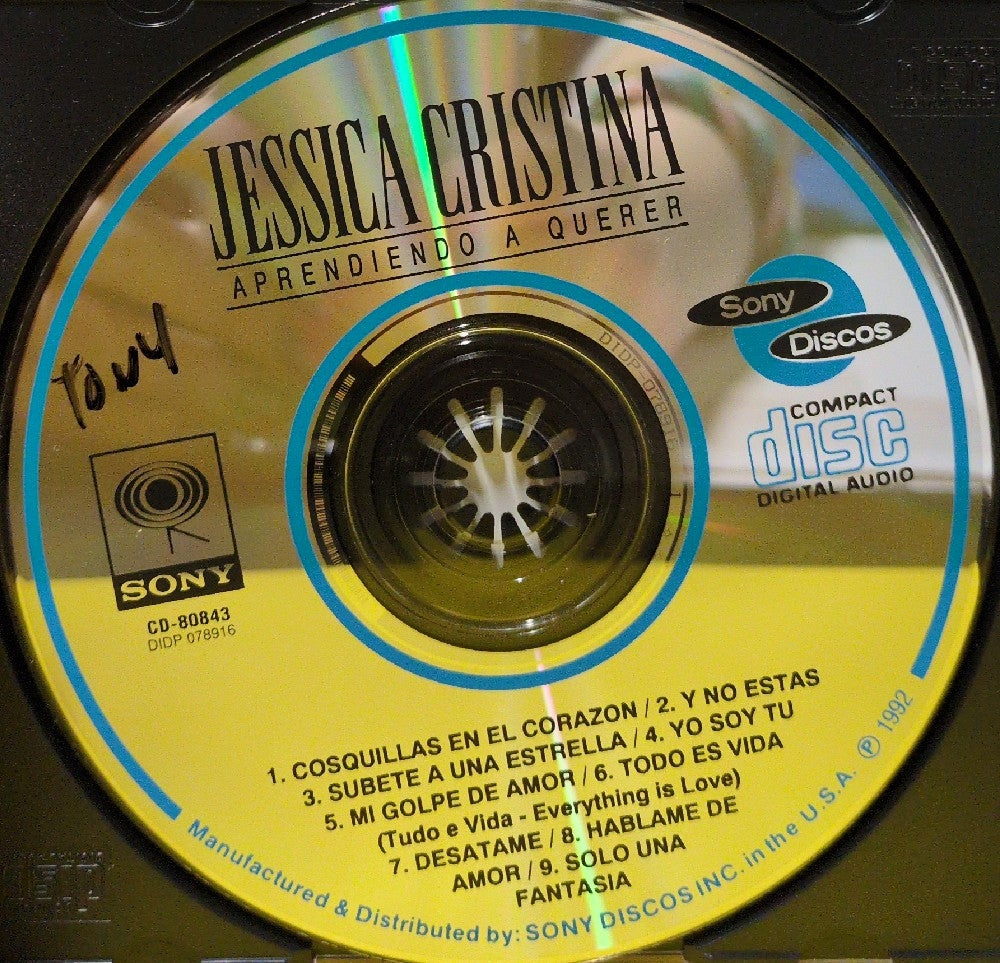 Jéssica Cristina - Aprendiendo A Querer - 1992 - CD-80843 - Used - VG++ - CDs