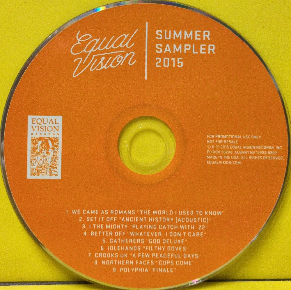 Various - Equal Vision (Summer Sampler 2015) - 2015 - 518ALBNY - Used - VG++ - CDs - Promo