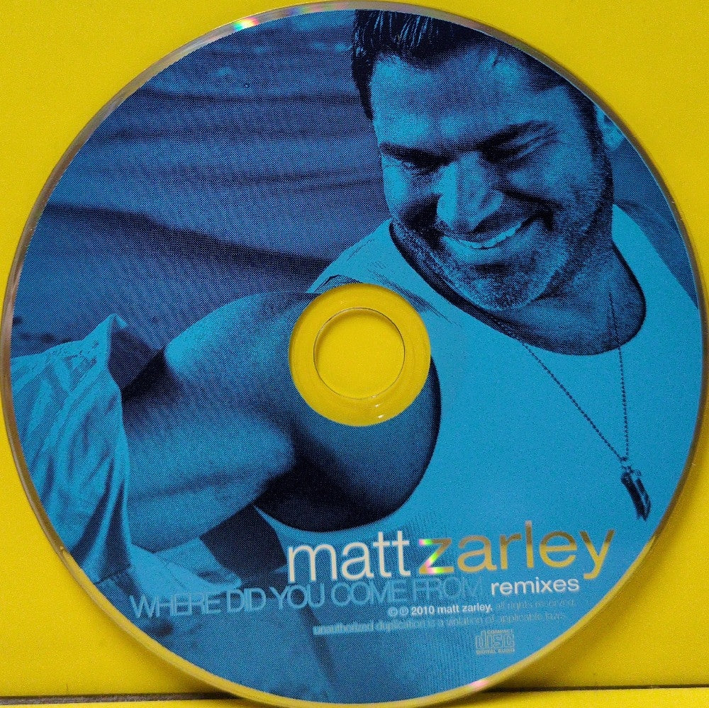 Matt Zarley - Where Did You Come From (Remixes) - 2010 - Used - VG++ - CDs