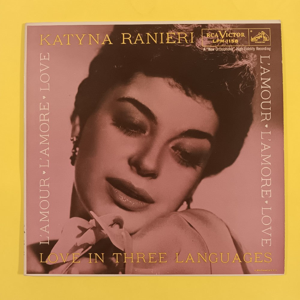 Katyna Ranieri - Love In Three Languages - 1956 - LPM 1158 - Used - EX - Vinyl