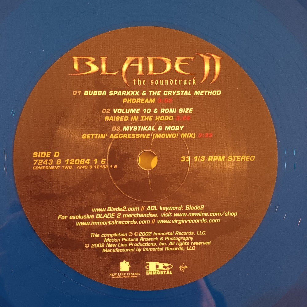 Various - Blade II BLUE VINYL 2LP - 2002 - 7243 8 12064 1 6 - Used - EX - Vinyl