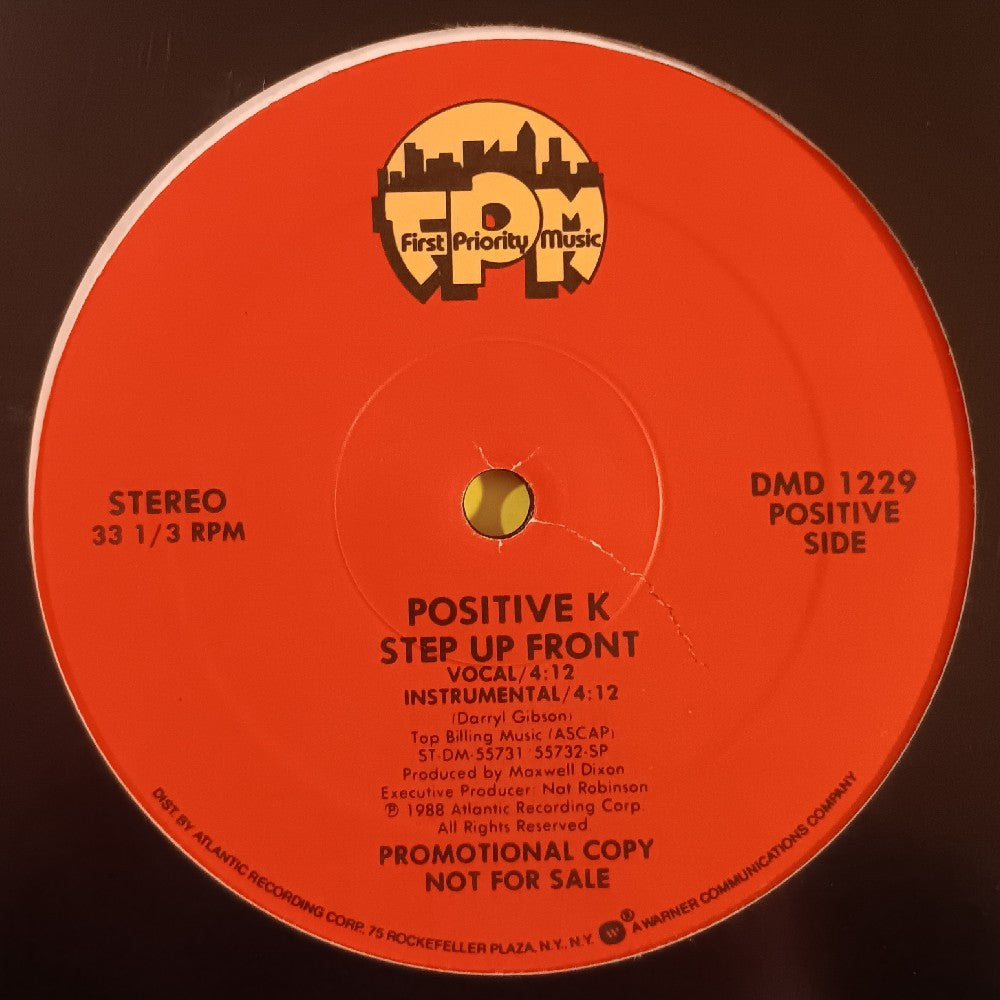 Positive K - Step Up Front 12" Promo - 1988 - DMD 1229 - Used - VG++ - Vinyl