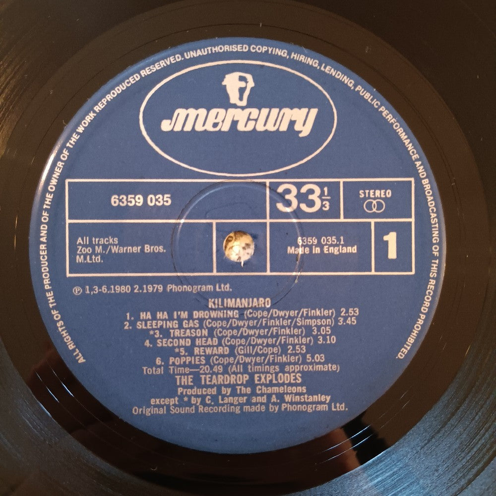 The Teardrop Explodes - Kilimanjaro UK - 1981 - 6359 035 - Used - VG++ - Vinyl