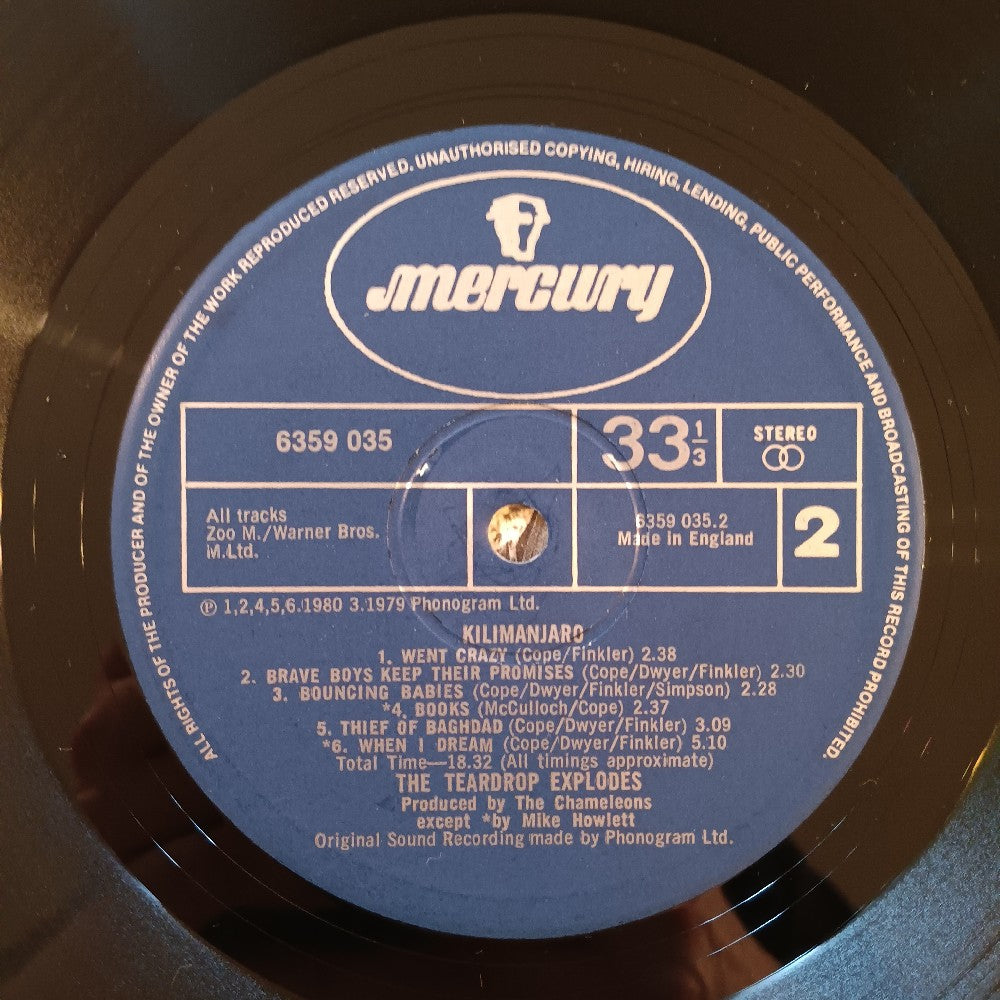 The Teardrop Explodes - Kilimanjaro UK - 1981 - 6359 035 - Used - VG++ - Vinyl