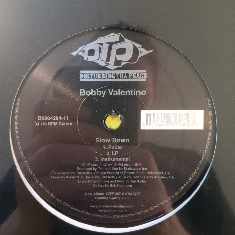 Bobby Valentino - Slow Down 12" - 2005 - B0004294-11 - New - Sealed - Vinyl