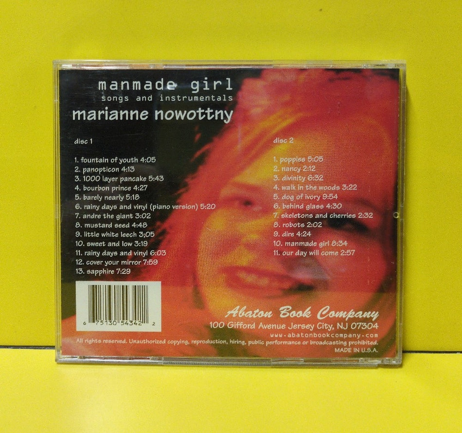Marianne Nowottny - Manmade Girl - 2001 - abaton 006 - Used - VG++ - CDs - 2xCD