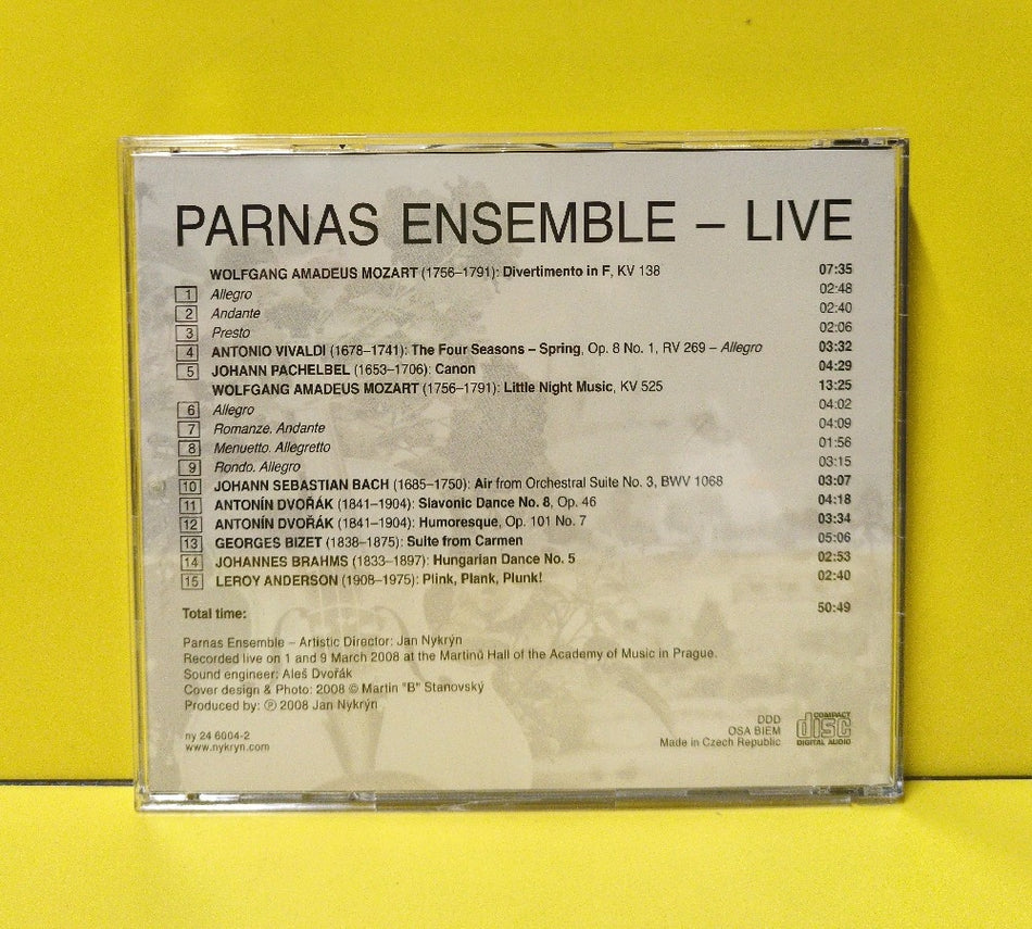 Parnas Ensemble - Live - 2008 - ny 24 6004-2 - Used - VG++ - CDs - Czech Republic Import