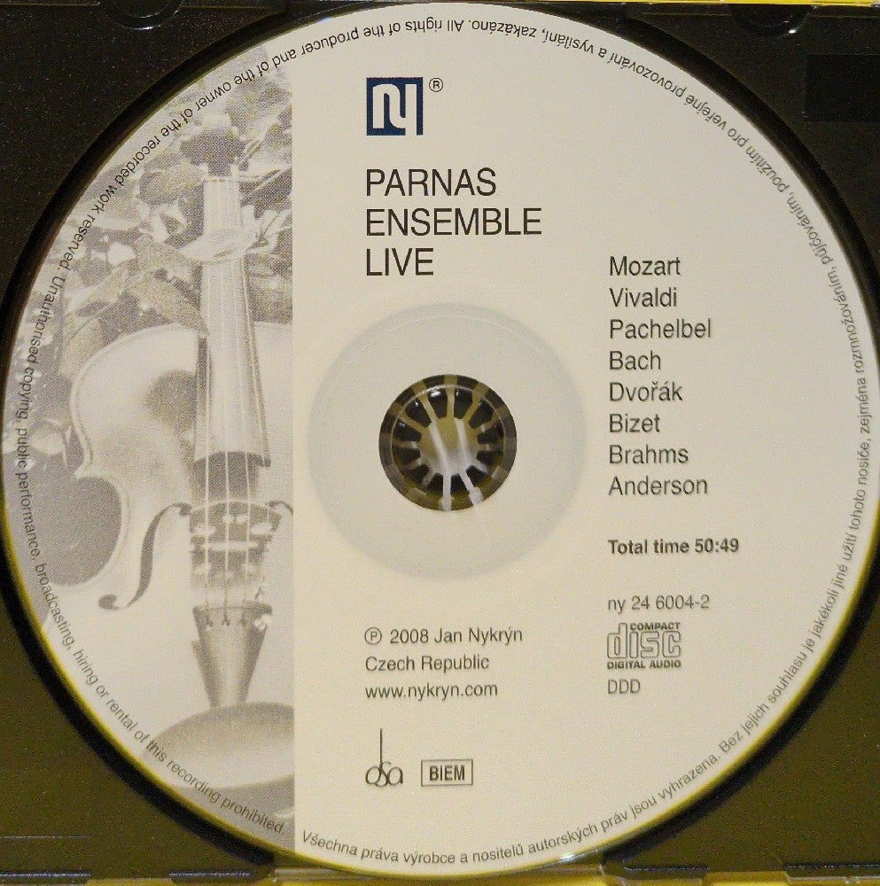 Parnas Ensemble - Live - 2008 - ny 24 6004-2 - Used - VG++ - CDs - Czech Republic Import